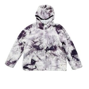 The North Face Ridge Teddy Sherpa Fleece Hoodie Jacket Purple Outdoors Large
